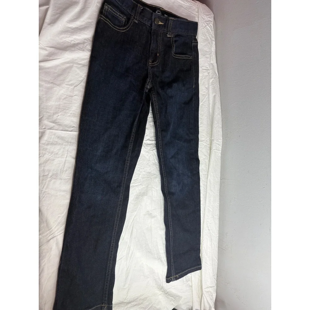 Wonder Nation Slim Dark Wash Jeans Kids Size 10 Adjustable Waist